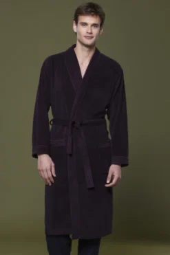 Vestaglia Uomo In Micropile Spinato