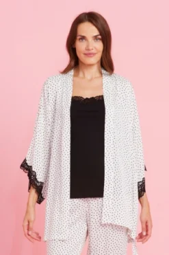 Completo Donna Viscosa 3 Pezzi Dots -Vêtements D’intérieur 1676286662 63ea1ac6a354d