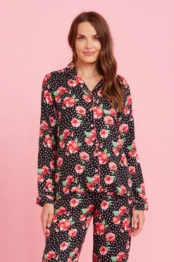 Pigiama Donna Viscosa Flowers Dots -Vêtements D’intérieur 1676305286 63ea63862afa6