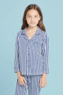 Pigiama Unisex Cotone Line Blue -Vêtements D’intérieur 1676457012 63ecb434781ed